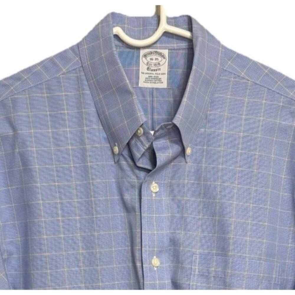 Brooks Brothers Classic Mens Button Down Non-Iron Dress Shirt - Size‎ 16X35 - Picture 8 of 8